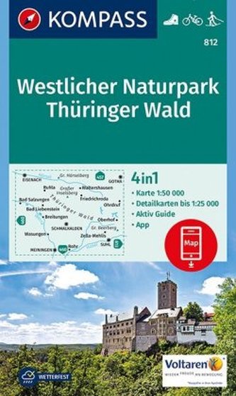 Kompass Karte Westlicher Naturpark Thüringer Wald
