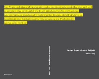 Immer Ärger mit dem Subjekt Immer Ärger mit dem Subjekt