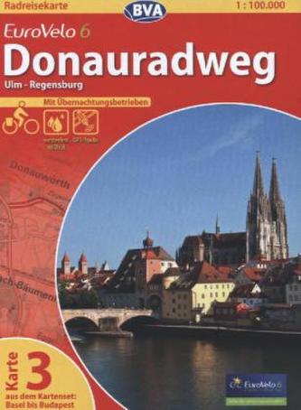 BVA Radreisekarte EuroVelo 6, Donauradweg - Ulm - Regensburg