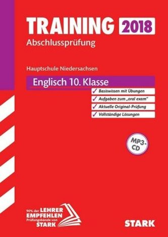 Training Abschlussprüfung 2018 - Hauptschule Niedersachsen - Englisch 10. Klasse, m. MP3-CD