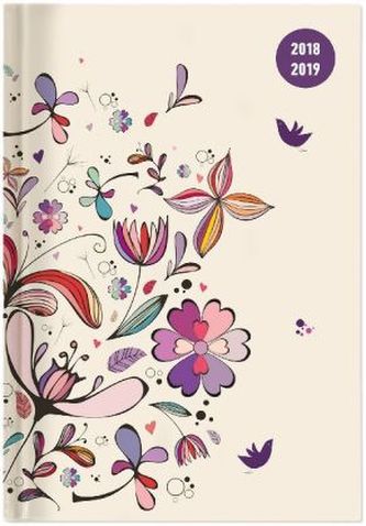 Collegetimer A6 Woche Flower Art 2018/2019