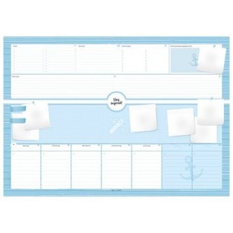 Schreibtischunterlage, Abrissplaner mit Wochenplaner 2018