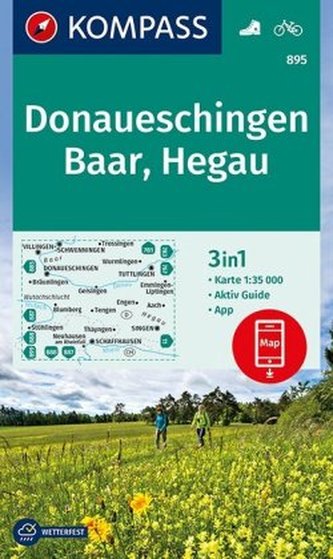 Kompass Karte Donaueschingen, Baar, Hegau