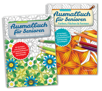 Ausmalbuch für Senioren, 2 Bde.