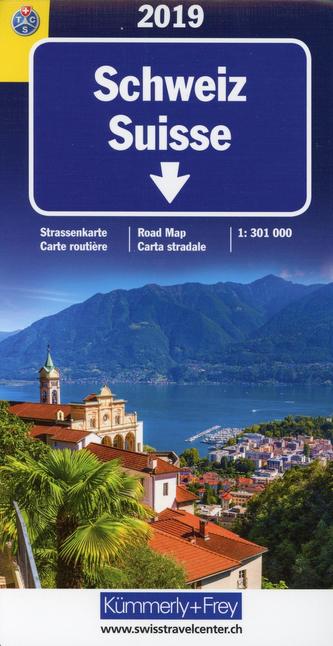 KuF Schweiz 2019. 1 : 301 000. Straßenkarte