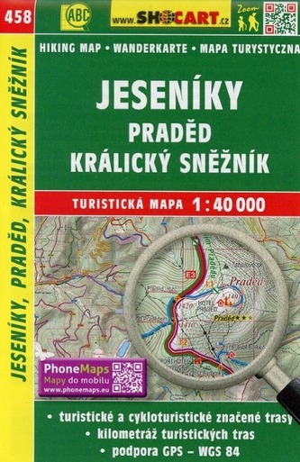Wanderkarte Tschechien Jeseniky, Praded, Kralicky Sneznik 1 : 40 000