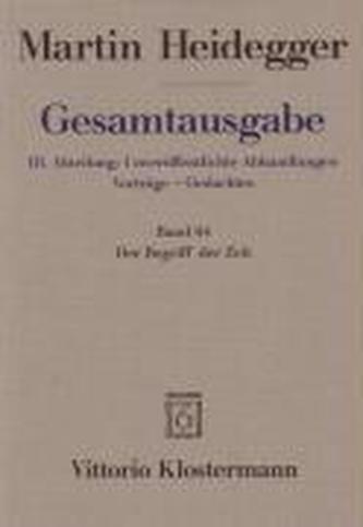 Gesamtausgabe Bd. 64. Der Begriff der Zeit