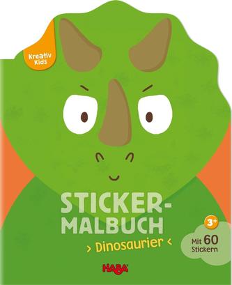 Kreativ Kids - Sticker-Malbuch Dinosaurier