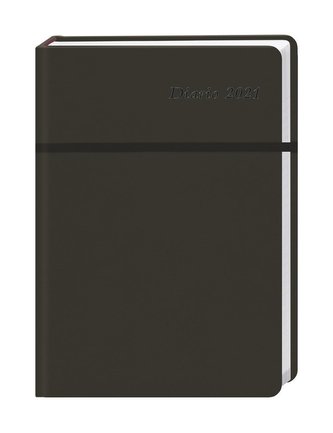Diario Kalenderbuch A6, schwarz 2021