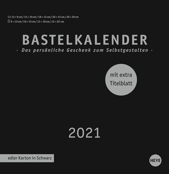 Bastelkalender 2021 schwarz, groß