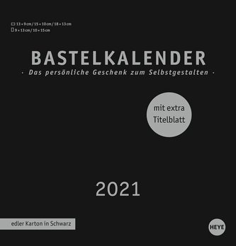 Bastelkalender 2021 schwarz, mittel