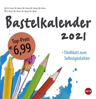 Bastelkalender 2021 groß weiß