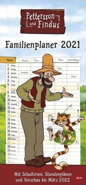 Pettersson und Findus Familienplaner 2021