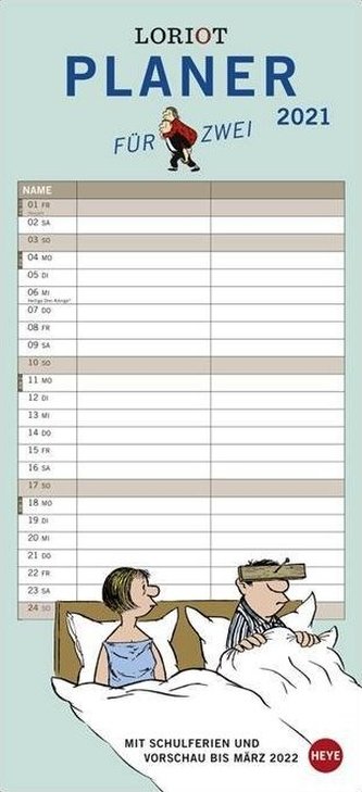 Loriot Planer für zwei - Kalender 2021