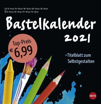 Bastelkalender 2021 groß schwarz