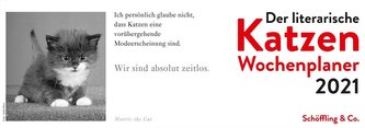 Der literarische Katzen Wochenplaner 2021
