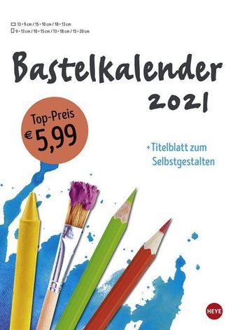 Bastelkalender weiß A4 - Kalender 2021