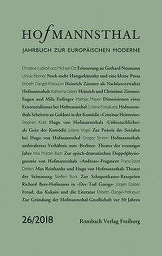 Hofmannsthal Jahrbuch zur Europäischen Moderne Band 26/2018