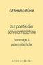 zur poetik der schreibmaschine