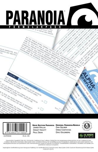 Paranoia Formularpack