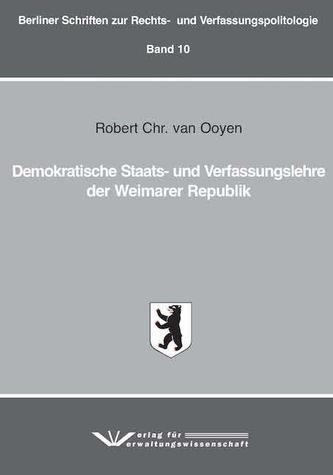Demokratische Staats- und Verfassungslehre der Weimarer Republik