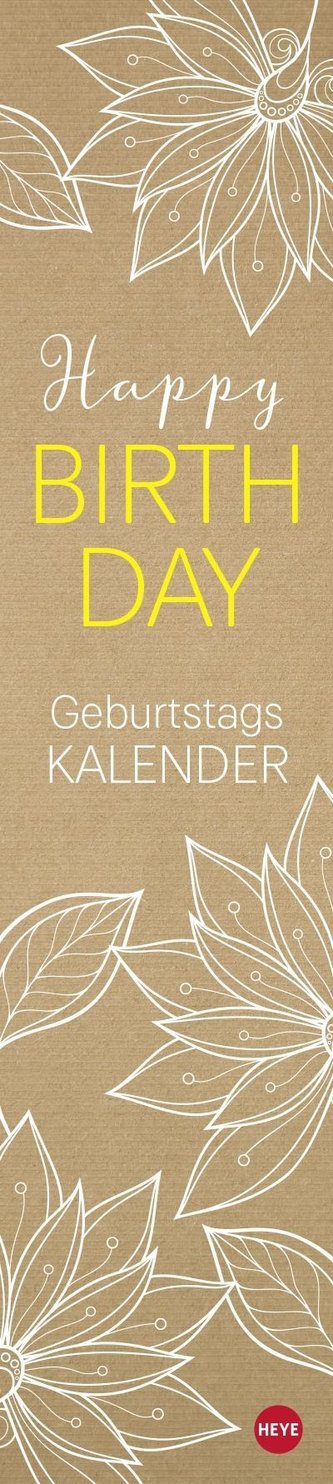 Chalk Drawing Geburtstagskalender long Kalender