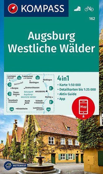 KOMPASS Wanderkarte Augsburg, Westliche Wälder 1:50 000