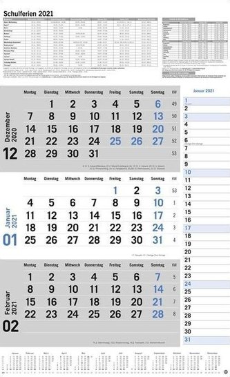 3-Monats-Planer Klappfälzel Kalender 2021