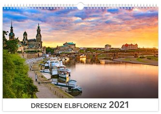 Dresden Elbflorenz 2021 Kalendarium weiß 45x30 cm