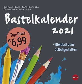 Bastelkalender 2021 groß anthrazit