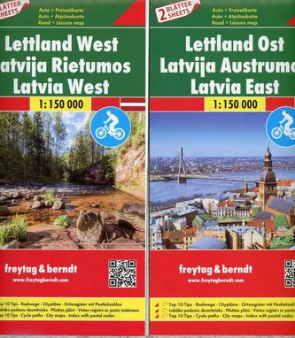 Lettland, Autokarten Set 1:150.000, Top 10 Tips