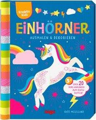 Einhörner - Ausmalen und dekorieren