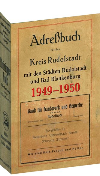 Adreßbuch für den Kreis Rudolstadt mit den Städten Rudolstadt und Bad Blankenburg 1949-1950