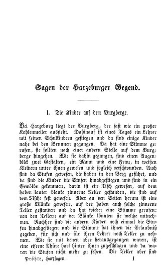 Harzsagen - Sagen des Oberharzes