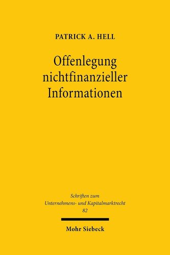 Offenlegung nichtfinanzieller Informationen
