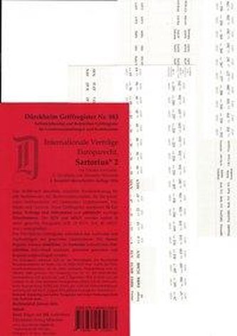 DürckheimRegister® SARTORIUS II - Internationale Verträge, Europarecht