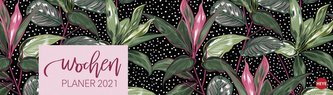 Tropical Leaves Wochenquerplaner Kalender 2021