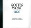 Gottes Wort im Kirchenjahr 2020. Lesejahr A - Band 1