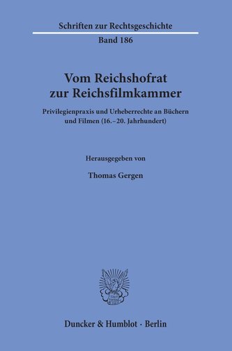 Vom Reichshofrat zur Reichsfilmkammer.