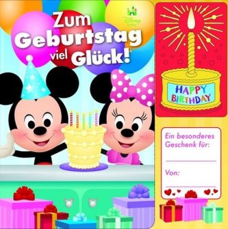 Disney Baby - Micky und Minnie - Zum Geburtstag viel Glück! - Geburtstags-Soundbuch mit 1 Melodie und leuchtender Kerze - Pappbi