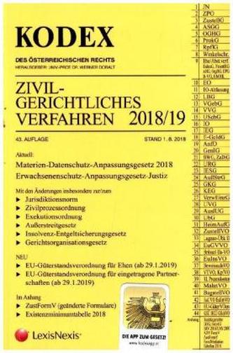 KODEX Zivilgerichtliches Verfahren 2018/19