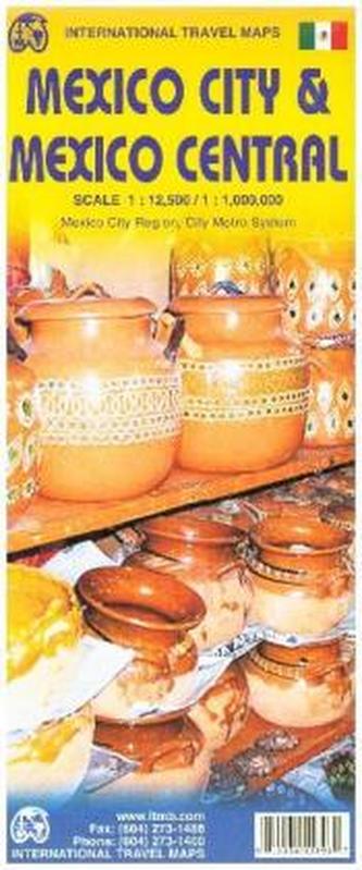 International Travel Map ITM Mexico Central & Mexico City