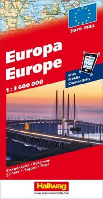 Hallwag Straßenkarte Europa 1:3,6 Mio.