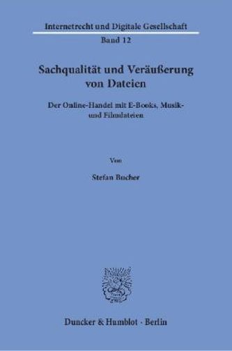 Sachqualität und Veräußerung von Dateien.