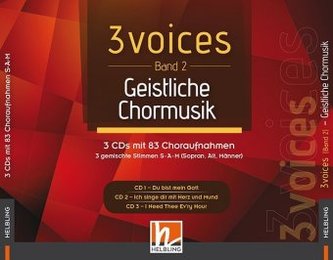 3 voices (Band 2) geistliche Chormusik (3-CD-Box), 3 Audio-CDs