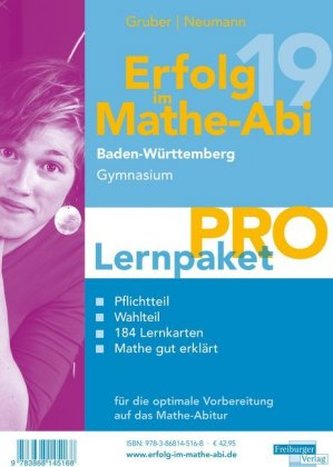 Erfolg im Mathe-Abi 2019 Baden-Württemberg Gymnasium Lernpaket Pro, 4 Teile