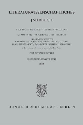 Literaturwissenschaftliches Jahrbuch. Bd.59 (2018)