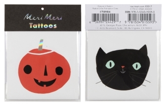 Katzen- Und Kürbistattoos