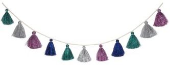 Quasten-Girlande aus Metallfäden