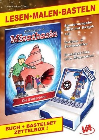Lesen-Malen-Basteln: Buch Die Skaterbahn & Bastelset Zettelbox (2), m. 1 Buch, m. 3 Buch, m. 1 Buch, 2 Teile